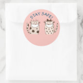 BLIJF VEILIGE STICKER TWEE CATEGORIEËN MET MASKS (Tas)