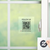 Blijf Verbonden QR-codebord | Instagram Volgen  Raamsticker (Huis)