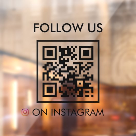 Blijf Verbonden QR-codebord | Instagram Volgen  Raamsticker (Vel 2)
