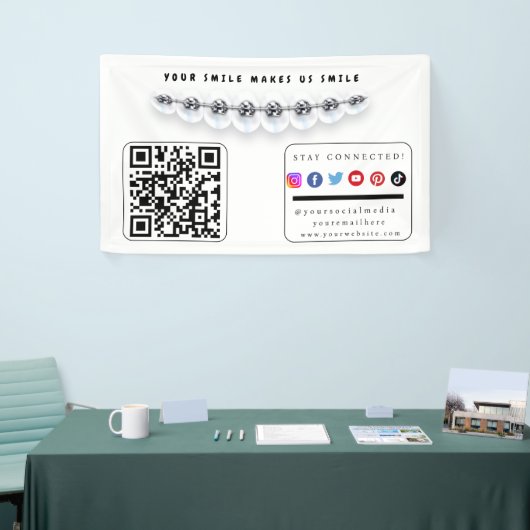 Blijf verbonden tandpromo sociale mediabanner spandoek (Beurs)