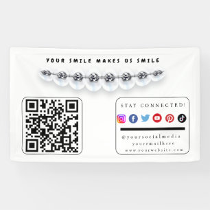 Blijf verbonden tandpromo sociale mediabanner spandoek