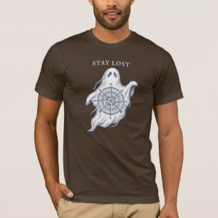 Blijf Verdwaald Kompas Geest Zwerversdrang Grafisc T-shirt