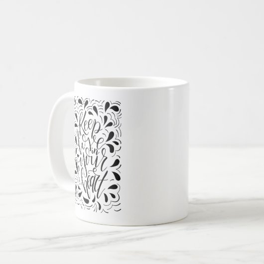 Blijf verliefd op je hart Mok (Voorkant links)