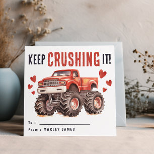 Blijf Verpletteren   Monster Truck Kids Feestdagenkaart