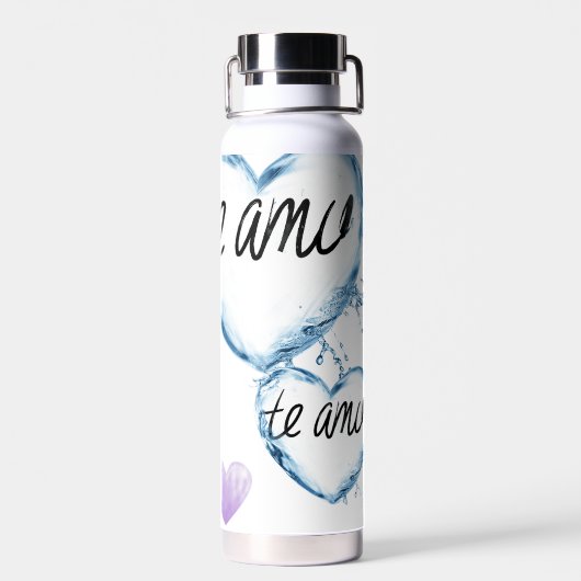 Blijf vers De Amo Waterfles – Romantisch Hart De (Achterkant)