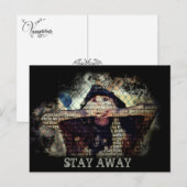 BLIJF VERSLECHTERD Briefkaart Sociale Afstand (Voorkant / Achterkant)