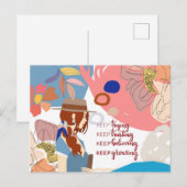 Blijf vertrouwen in groeiende citaatkunst briefkaart (Voorkant / Achterkant)