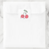 Blijf Vierkante Sticker (Tas)