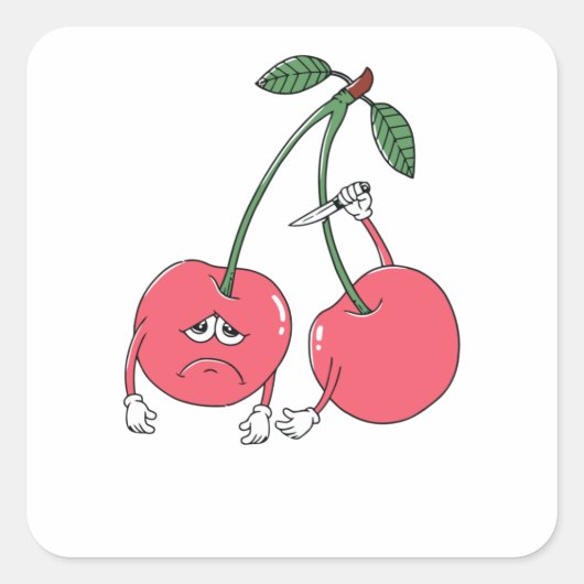 Blijf Vierkante Sticker (Voorkant)
