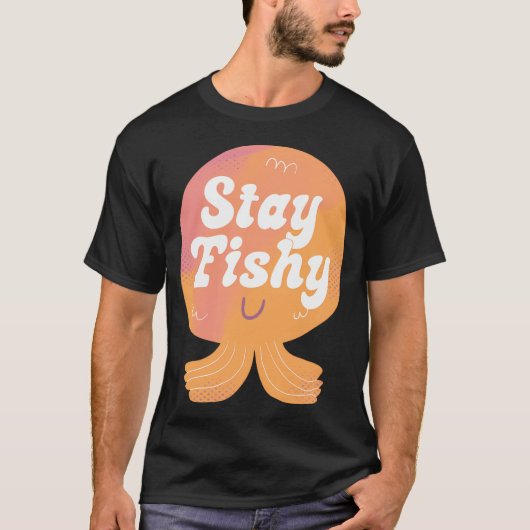 Blijf Vissen Badge T-shirt (Voorkant)