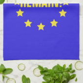 "Blijf!" Vlag/Brexit Tea Towel EU Theedoek (Gevouwen)