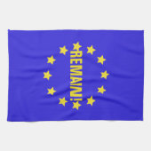 "Blijf!" Vlag/Brexit Tea Towel EU Theedoek (Horizontaal)