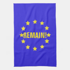 "Blijf!" Vlag/Brexit Tea Towel EU Theedoek