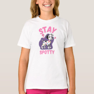 Blijf Vlekkerig Mooie Cartoon Dalmatiër Meisjes T- T-shirt