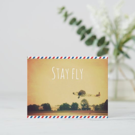 Blijf vliegen briefkaart (Staand voorkant)