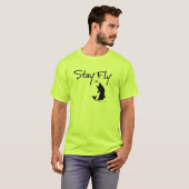 Blijf vliegen Funny Vist T-shirt (Voorkant volledig)