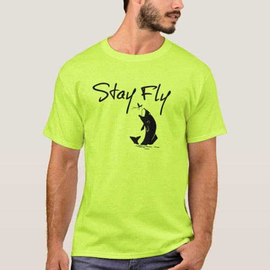 Blijf vliegen Funny Vist T-shirt (Voorkant)