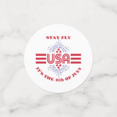 Blijf vliegen het is 4 juli confetti (Kleine voorkant)