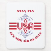 Blijf vliegen het is 4 juli muismat (Voorkant)