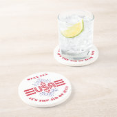 Blijf vliegen het is 4 juli zandsteen onderzetter (Zijkant)