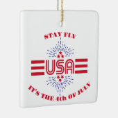 Blijf vliegen het is de 4 juli keramiek ornament (Rechts)