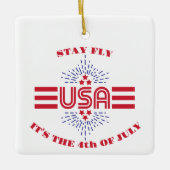 Blijf vliegen het is de 4 juli keramiek ornament (Voorkant)