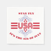 Blijf vliegen het is de 4 juli papieren servetten (Voorkant)