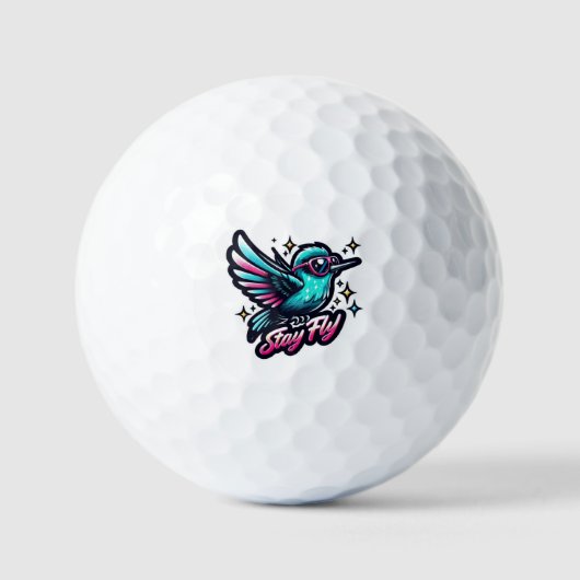 Blijf vliegen Motivatie Hummingbird golfballen (Voorkant)