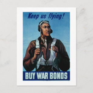 Blijf vliegen! ~ Tuskeegee Airman Briefkaart