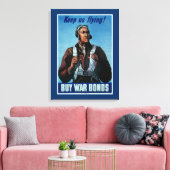 Blijf vliegen! ~ Tuskeegee Airman Canvas Afdruk (Insitu (Woonkamer))
