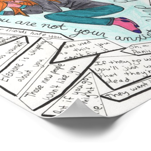 Blijf vol (angst) 8,5 x 11 poster (Hoek)