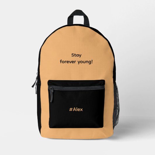 Blijf voor altijd jong schrikkeljaar eenvoudig mod bedrukte rugzak (Voorkant)