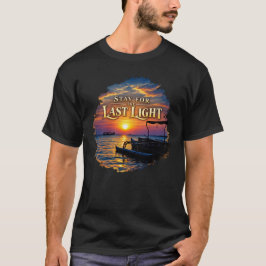 Blijf voor de Laatste Gouden Zonsondergang Oceaan T-shirt