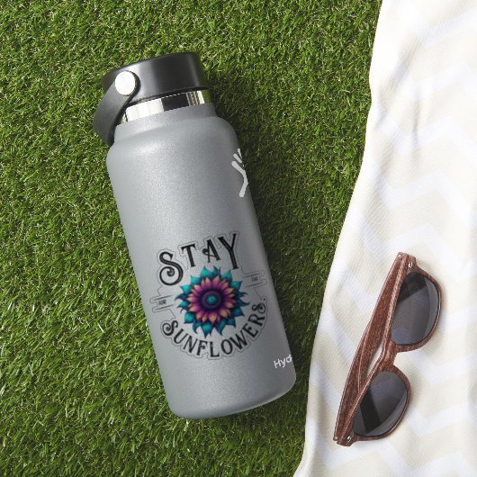Blijf voor de Zonnebloemen Sticker (HydroFlask Insitu)