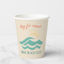 Blijf voor Sunset Brine Beach Club Cups