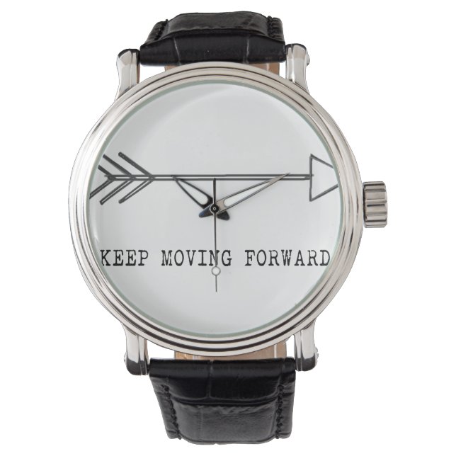 Blijf vooruit bewegen horloge (Voorkant)