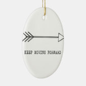 Blijf vooruit bewegen keramisch ornament (Rechts)