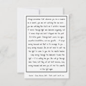 Blijf vooruit bewegen notitiekaartje (Achterkant)