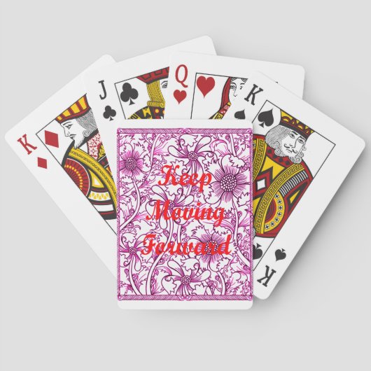 Blijf vooruit bewegen pokerkaarten (Achterkant)