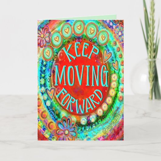 "Blijf vooruit" inspiratie Kaart (Voorkant)
