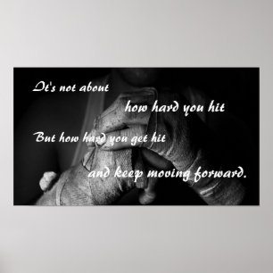 Blijf vooruit Motivatie Poster bewegen