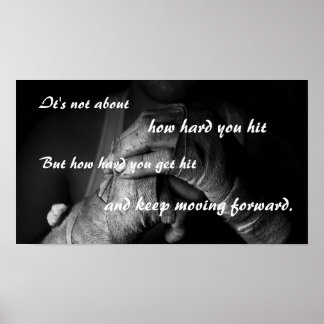 Blijf vooruit Motivatie Poster bewegen