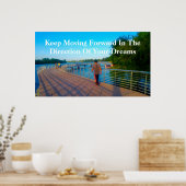 "Blijf vooruit" Poster (Keuken)