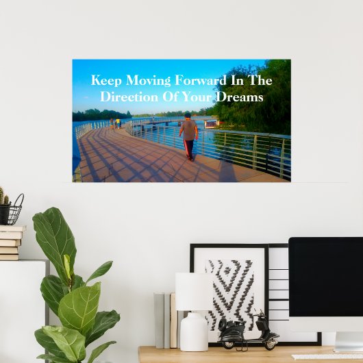 "Blijf vooruit" Poster (Thuiskantoor)