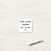 Blijf vooruitgaan – Aangepaste Motivatie Sticky N Post-it® Notes (Op bureau)
