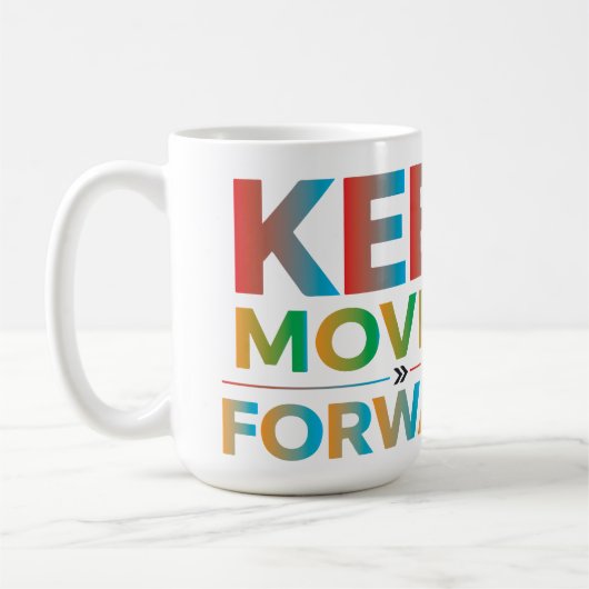 Blijf Vooruitgaan Koffiemok (Links)