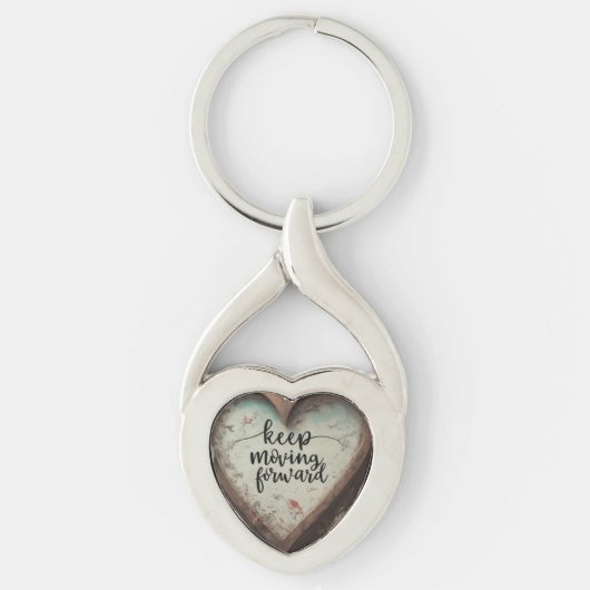 Blijf vooruitgaan - Twisted Heart Keychain (Voorkant)