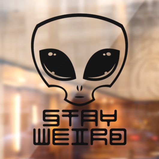 Blijf vreemde buitenaardse kop raamsticker (Vel 2)