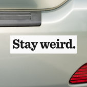 Blijf vreemde Bumpersticker (Op auto)