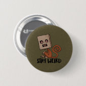Blijf vreemde zwarte aap ronde button 5,7 cm (Voorkant /achterkant)